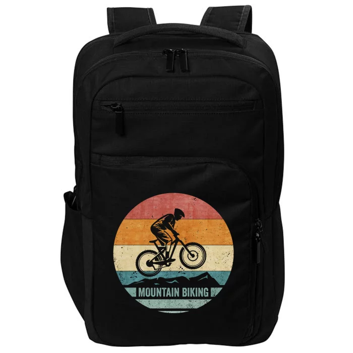 Vintage Retro Downhill Mountain Bike Mtb Mountain Biking Gift Impact Tech Backpack