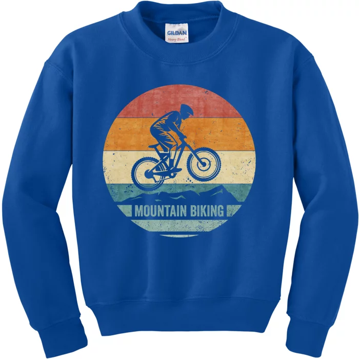 Vintage Retro Downhill Mountain Bike Mtb Mountain Biking Gift Kids Sweatshirt