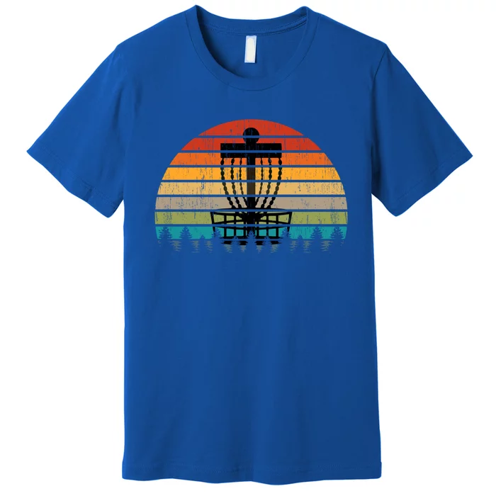 Vintage Retro Discgolf Retro Flying Disc Gift Premium T-Shirt