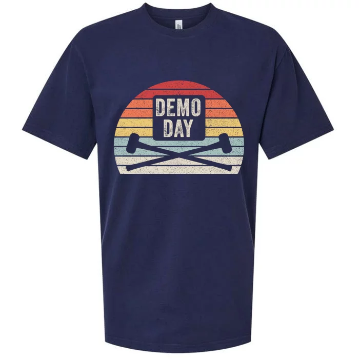 Vintage Retro Demolition Demo Day Funny Gift Sueded Cloud Jersey T-Shirt