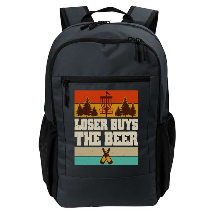 Vintage Retro Disc Golf Loser Buys The Beer Daily Commute Backpack