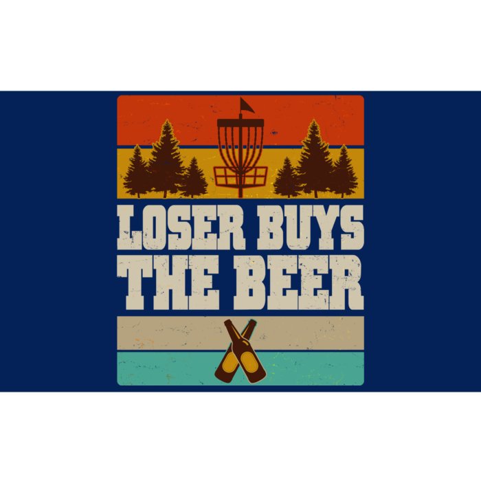 Vintage Retro Disc Golf Loser Buys The Beer Bumper Sticker