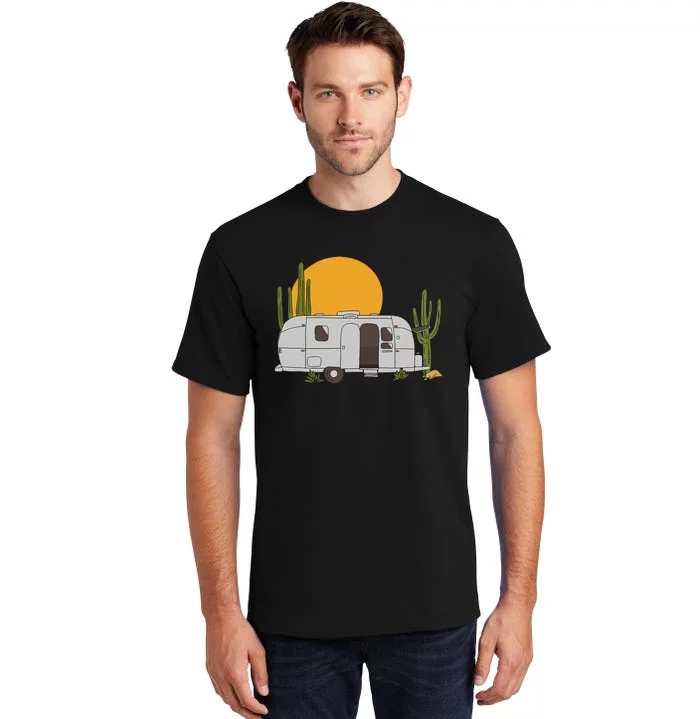 Vintage Retro Desert Sun Airstream Camping Rv Tall T-Shirt