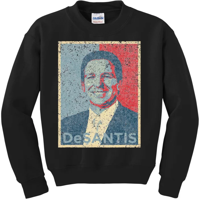 Vote Ron DeSantis For Republican President 2024 Hope Poster Kids Sweatshirt