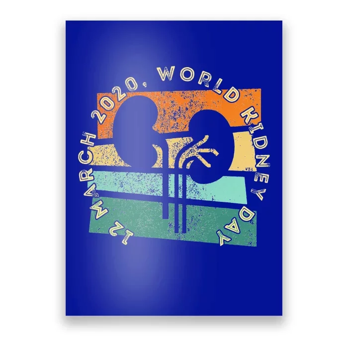 Vintage Retro Design WORLD KIDNEY DAY Poster