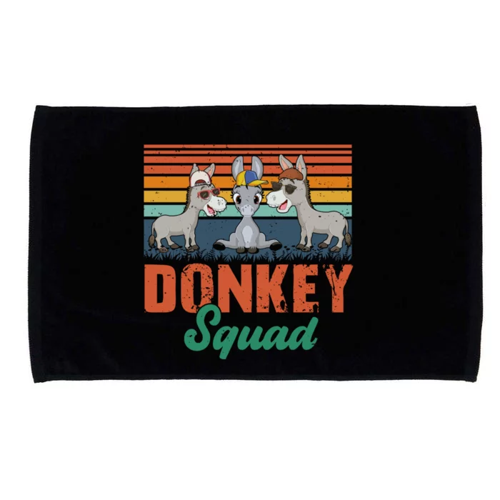 Vintage Retro Donkey Funny Squad Three Donkeys Sunglasses Gift Microfiber Hand Towel