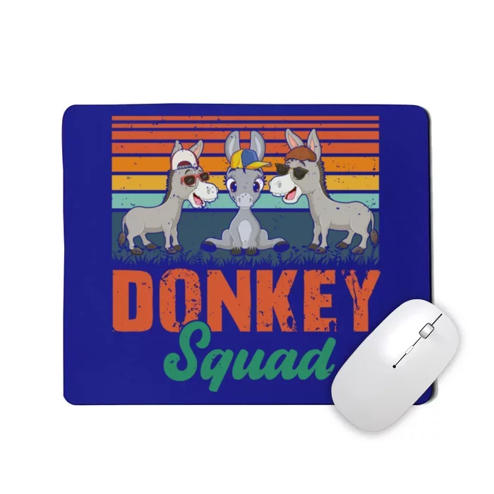 Vintage Retro Donkey Funny Squad Three Donkeys Sunglasses Gift Mousepad