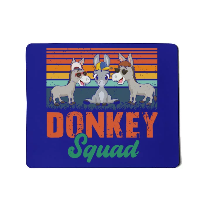 Vintage Retro Donkey Funny Squad Three Donkeys Sunglasses Gift Mousepad