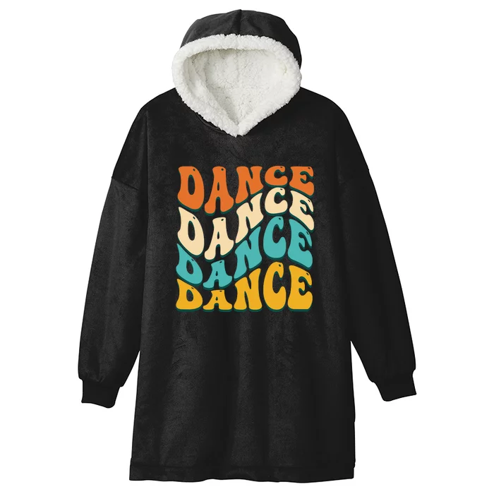 Vintage Retro Dance Gift For Dancer Hooded Wearable Blanket