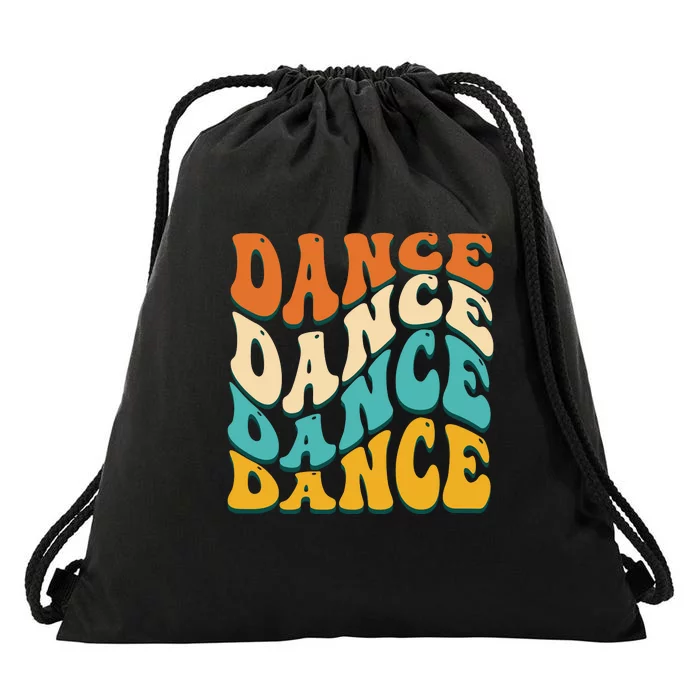 Vintage Retro Dance Gift For Dancer Drawstring Bag