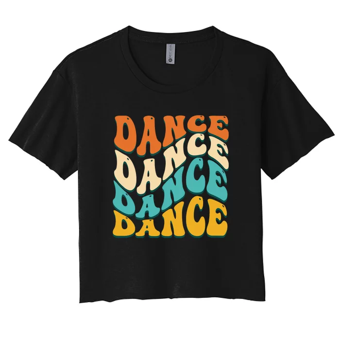 Vintage Retro Dance Gift For Dancer Women's Crop Top Tee