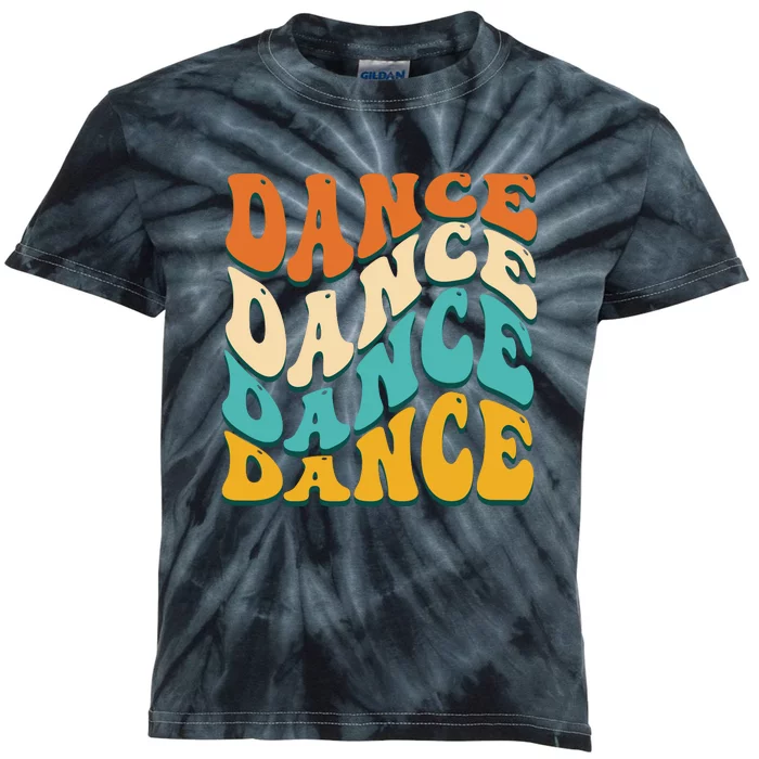 Vintage Retro Dance Gift For Dancer Kids Tie-Dye T-Shirt