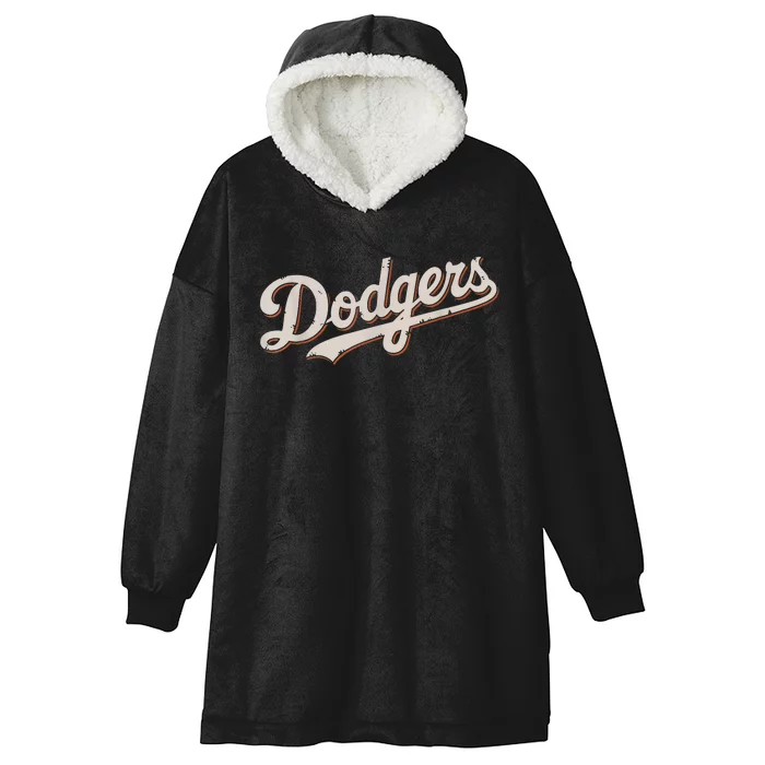 Vintage Retro Dodgers Style Classic Hooded Wearable Blanket