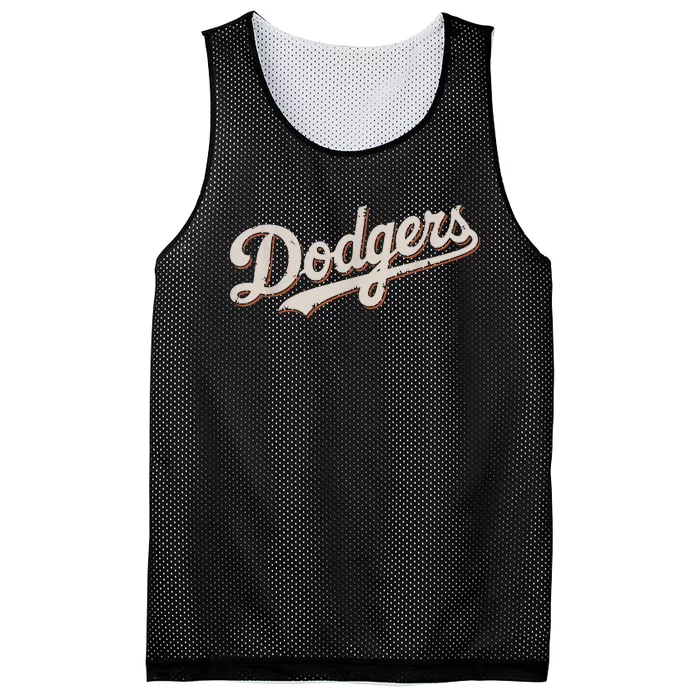 Vintage Retro Dodgers Style Classic Mesh Reversible Basketball Jersey Tank