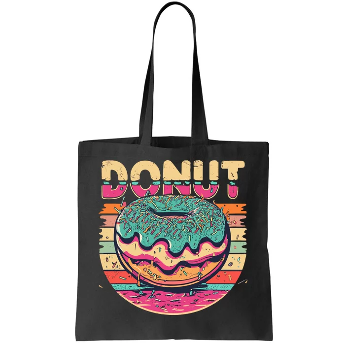 Vintage Retro DONUT Tote Bag