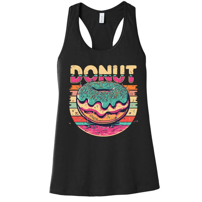 Vintage Retro DONUT Women's Racerback Tank