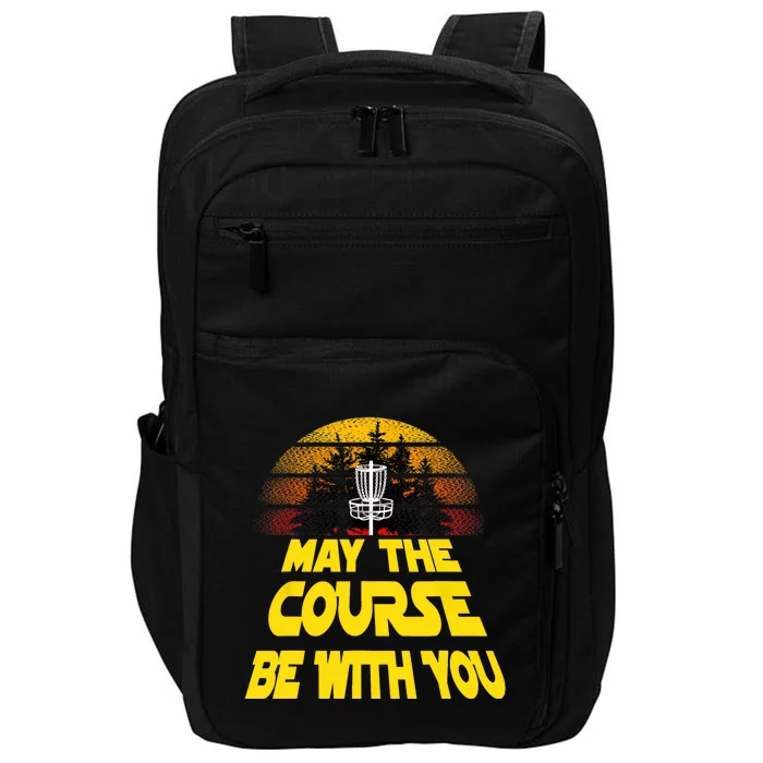 Vintage Retro Disc Golf May The Course Be With You Women Impact Tech Backpack