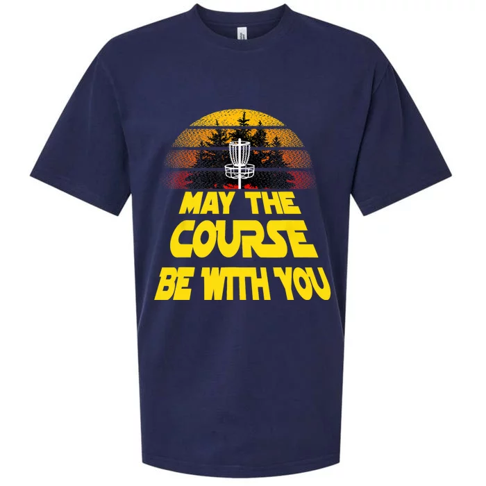 Vintage Retro Disc Golf May The Course Be With You Women Sueded Cloud Jersey T-Shirt