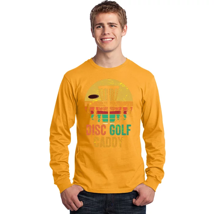 Vintage Retro Disc Golf Caddy Long Sleeve Shirt