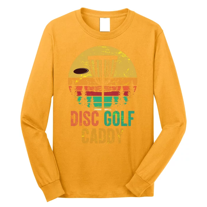 Vintage Retro Disc Golf Caddy Long Sleeve Shirt