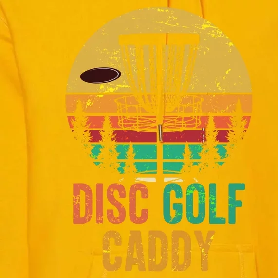 Vintage Retro Disc Golf Caddy Premium Hoodie