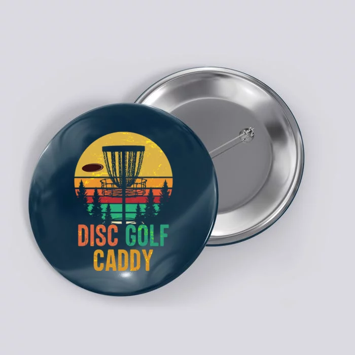 Vintage Retro Disc Golf Caddy Button