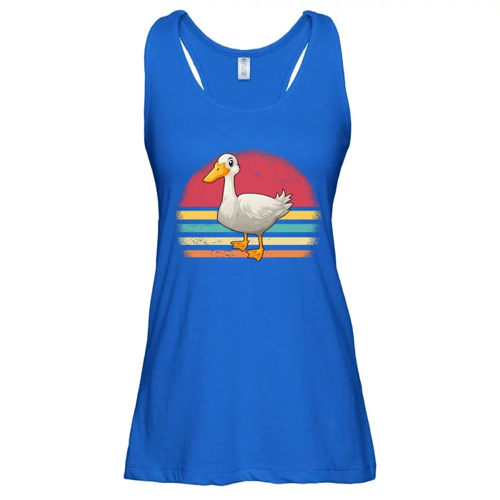 Vintage Retro Duck Gift Ladies Essential Flowy Tank