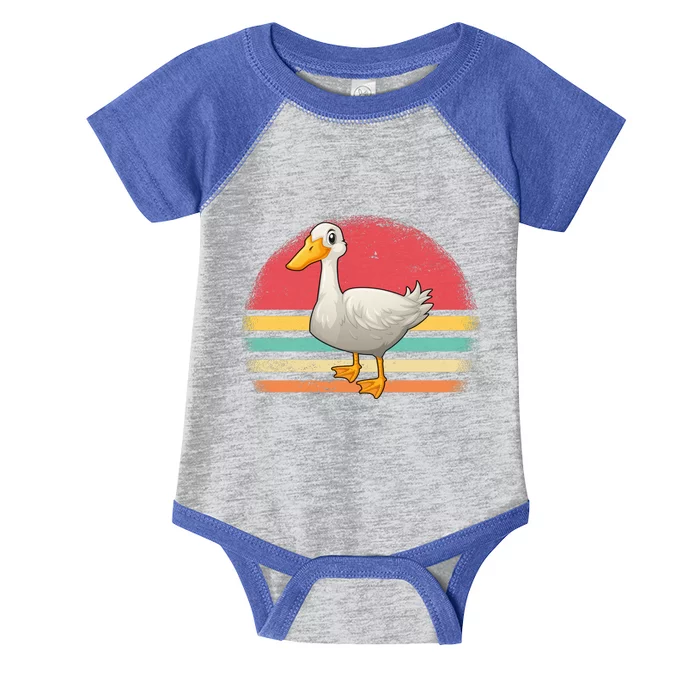 Vintage Retro Duck Gift Infant Baby Jersey Bodysuit