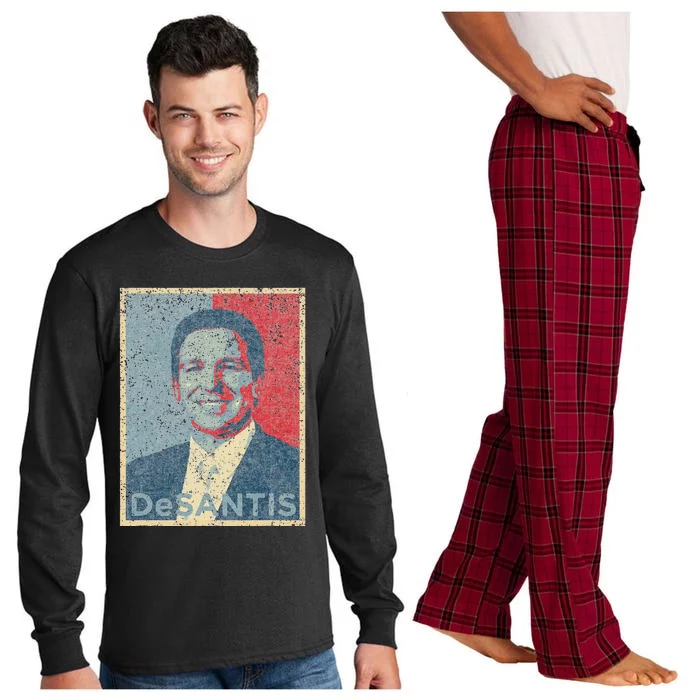 Vote Ron DeSantis For Republican President 2024 Hope Poster Long Sleeve Pajama Set