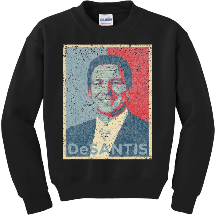 Vote Ron DeSantis For Republican President 2024 Hope Poster Kids Sweatshirt