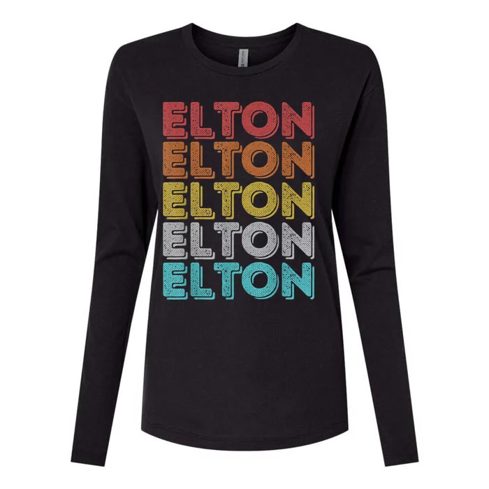 Vintage Retro Elton Womens Cotton Relaxed Long Sleeve T-Shirt