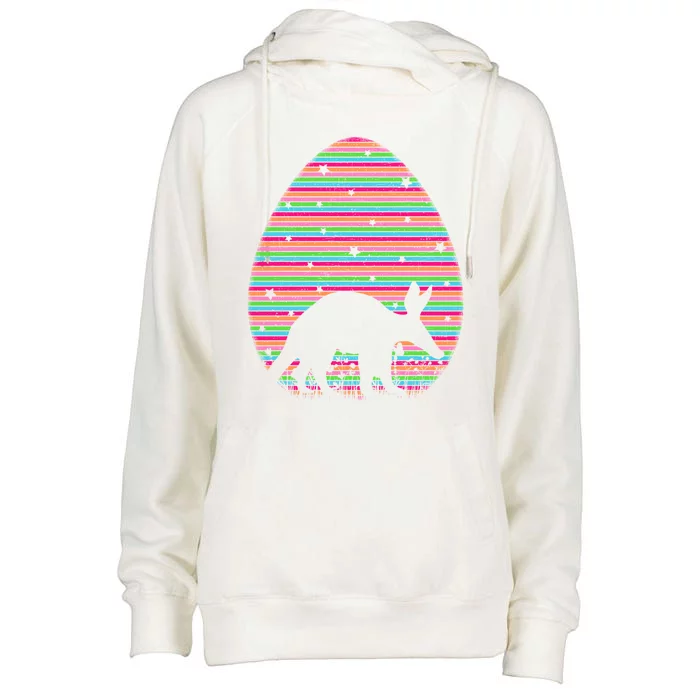 Vintage Retro Easter Egg Lover Funny Aardvark Easter Sunday Gift Womens Funnel Neck Pullover Hood