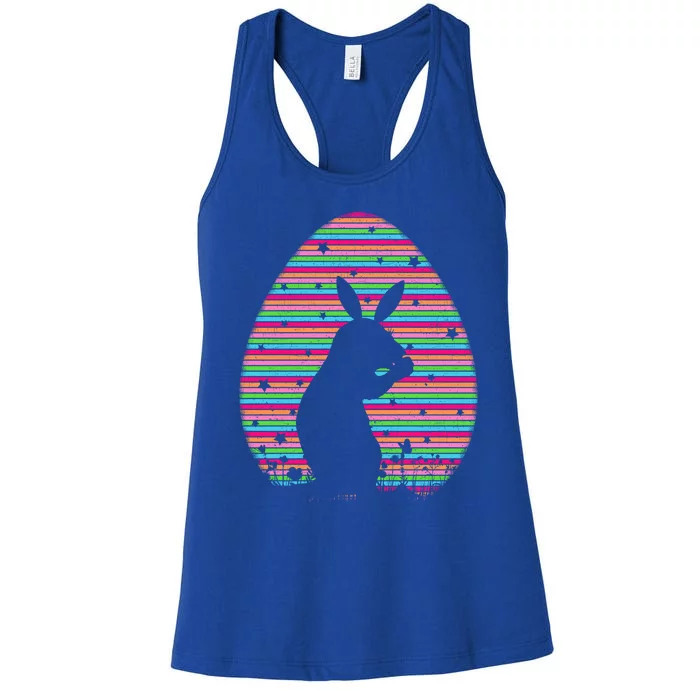 Vintage Retro Easter Egg Lover Funny Gopher Easter Sunday Gift Women's Racerback Tank