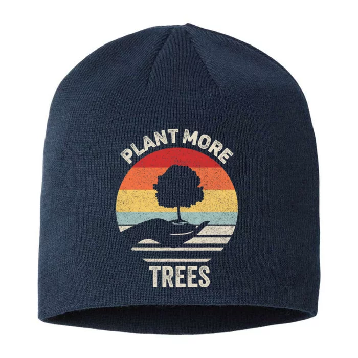 Vintage Retro Earth Day Plant More Trees Shirt Environment 8 1/2in Sustainable Knit Beanie