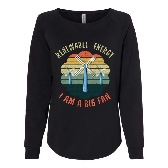 Vintage Renewable Energy Fan World Planet Hour Day Earth Great Gift Womens California Wash Sweatshirt