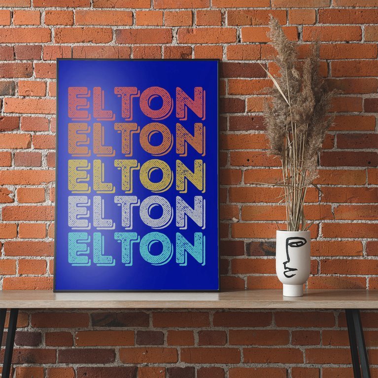 Vintage Retro Elton Gift Poster
