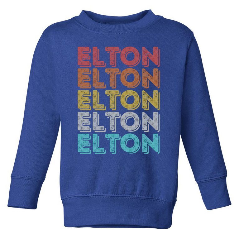 Vintage Retro Elton Gift Toddler Sweatshirt