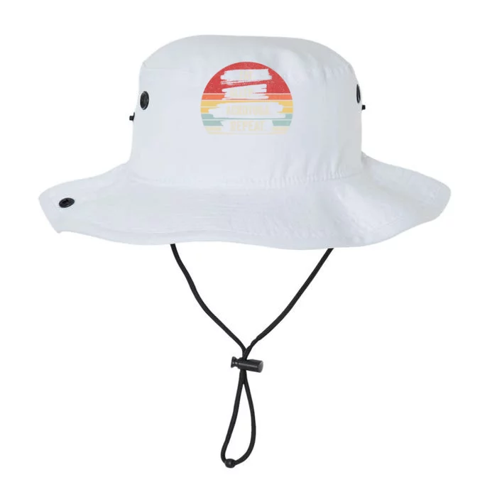 Vintage Retro Eat Sleep Acroyoga Repeameaningful Gift Yoga Gift Legacy Cool Fit Booney Bucket Hat