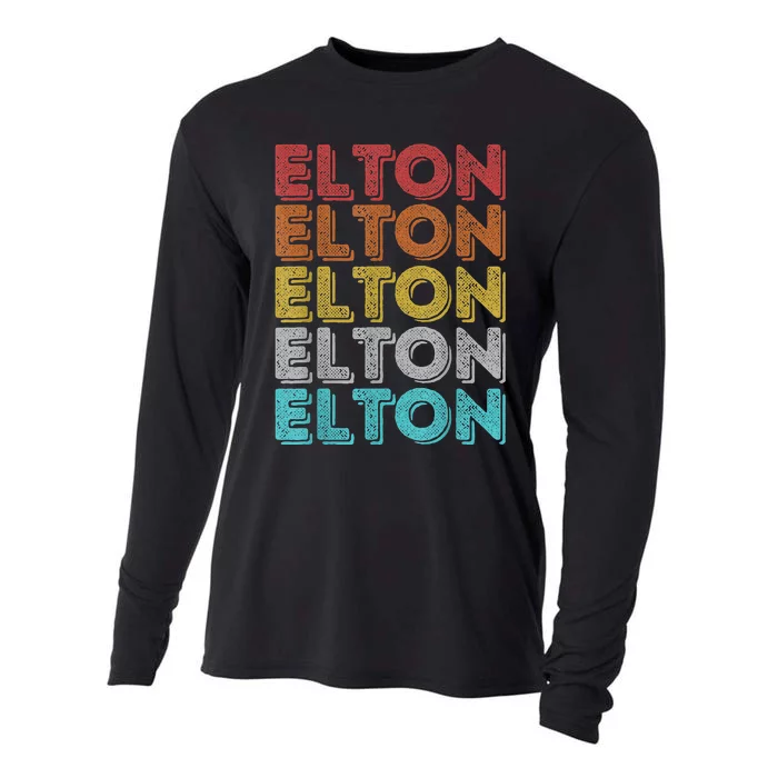 Vintage Retro Elton Cooling Performance Long Sleeve Crew