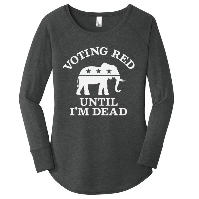 Vote Red Election Ballot Republican Raised Right Women's Perfect Tri Tunic Long Sleeve Shirt