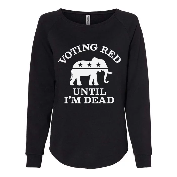 Vote Red Election Ballot Republican Raised Right Womens California Wash Sweatshirt