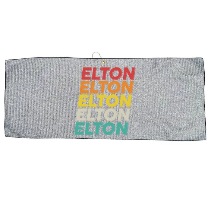 Vintage Retro Elton Large Microfiber Waffle Golf Towel