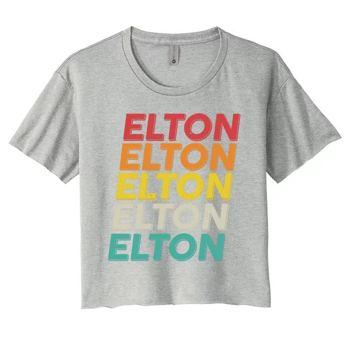 Vintage Retro Elton Women's Crop Top Tee