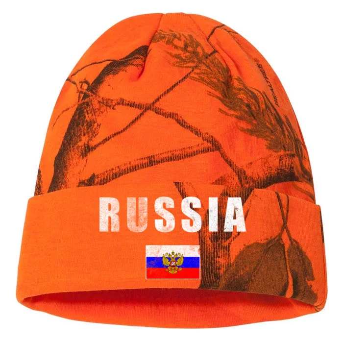 Vintage Russia Flag Kati - 12in Camo Beanie