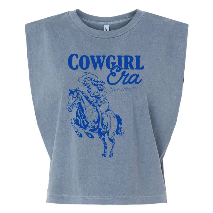 Vintage Retro Funny Cowgirl Era We The Babes Western Co Garment-Dyed Women's Muscle Tee