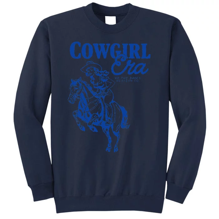 Vintage Retro Funny Cowgirl Era We The Babes Western Co Tall Sweatshirt