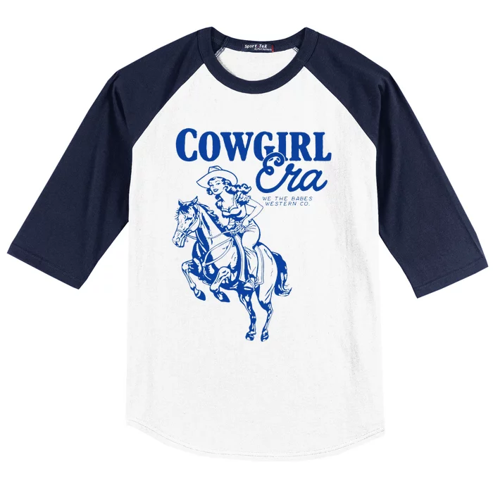 Vintage Retro Funny Cowgirl Era We The Babes Western Co Baseball Sleeve Shirt