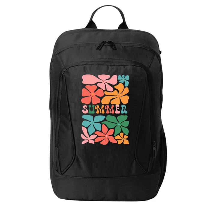 Vintage Retro Floral Summer City Backpack