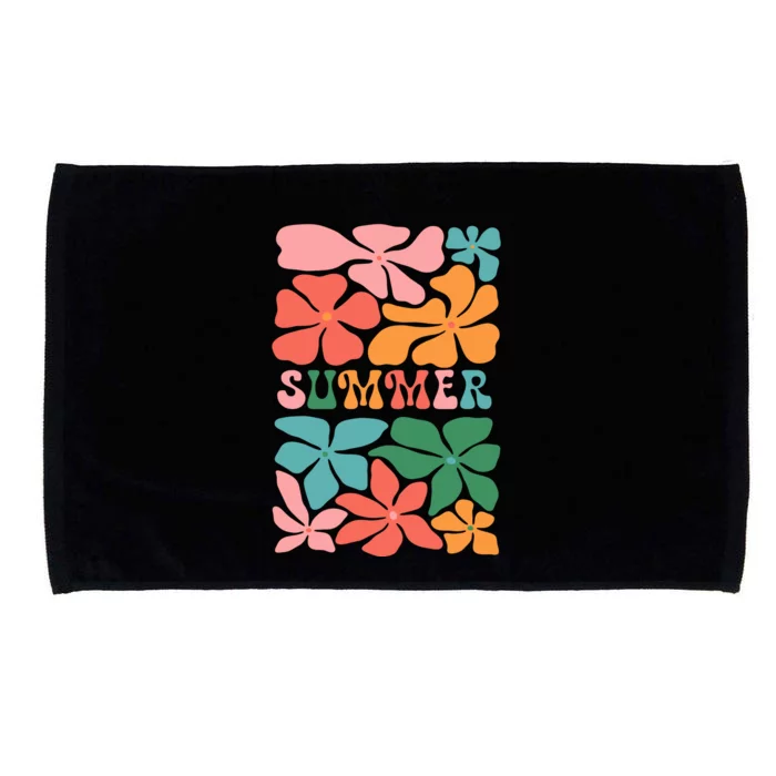 Vintage Retro Floral Summer Microfiber Hand Towel