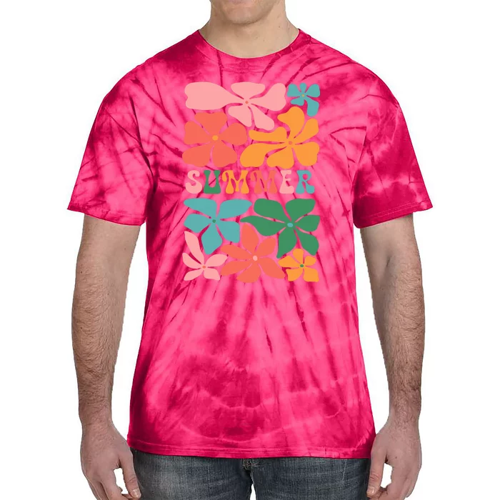 Vintage Retro Floral Summer Tie-Dye T-Shirt